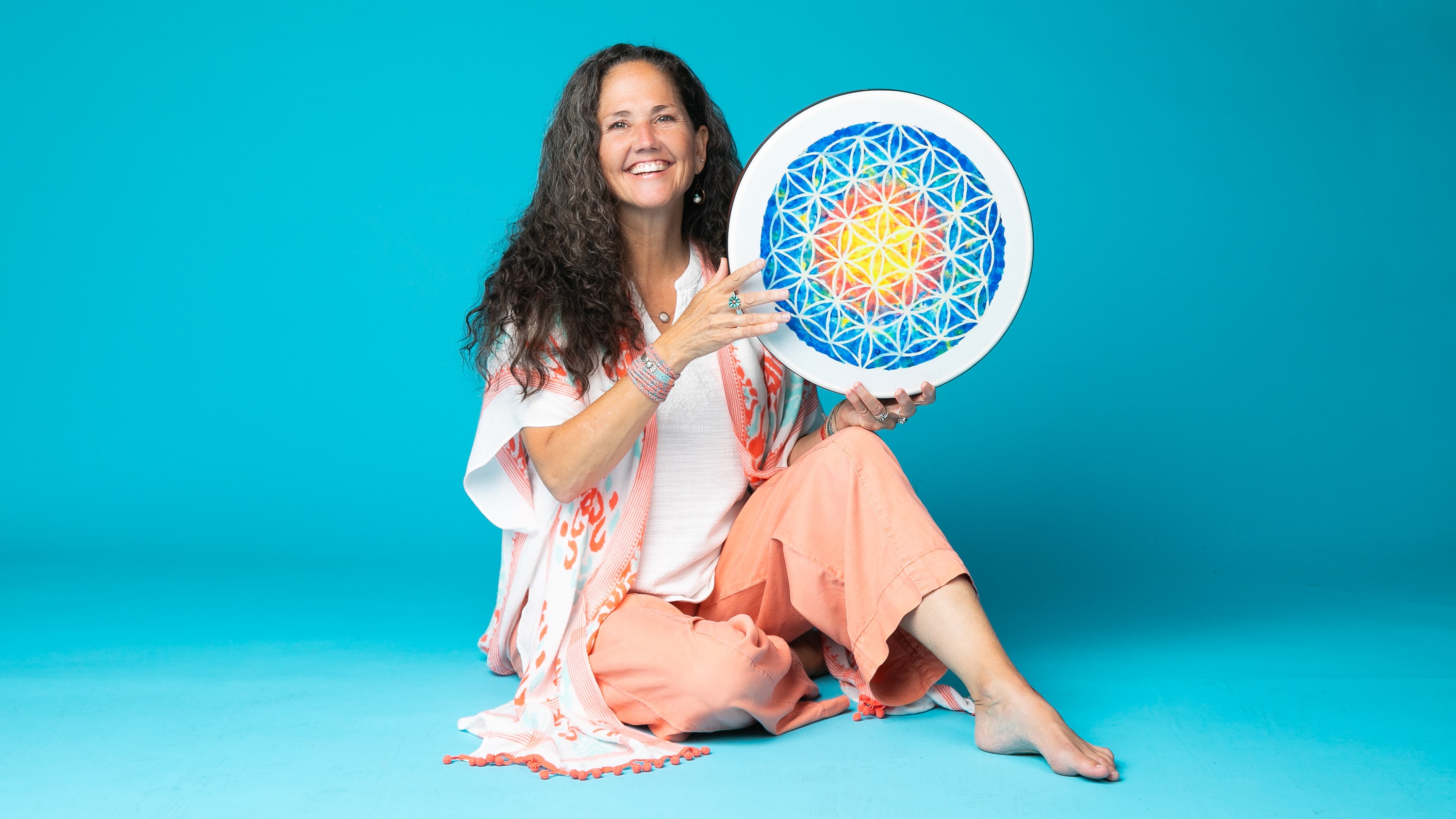 LP Sound Vibrations Kay Ray Frame Drum Flower of Life