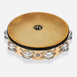 LP Accent 10 Double Row Wood Tambourine with Brass Jingles LP382-B 