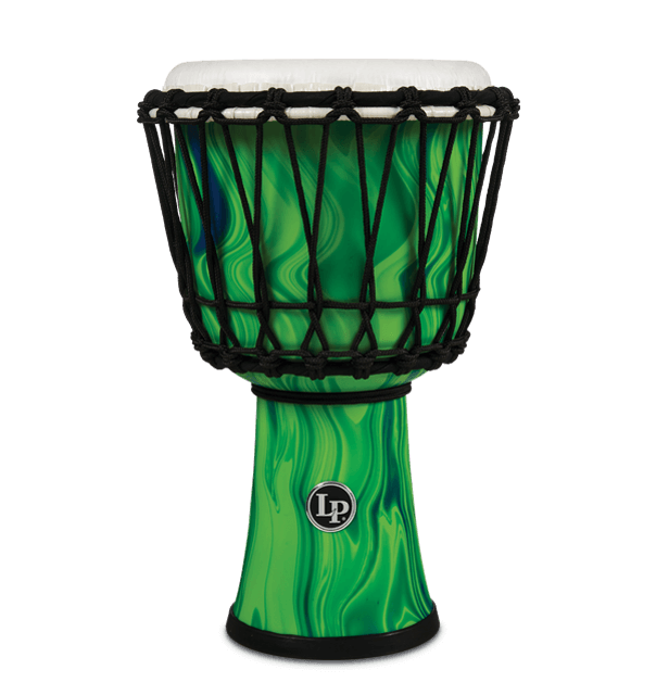 LP1607GM - 7" Rope Tuned Circle Djembe - Green Marble